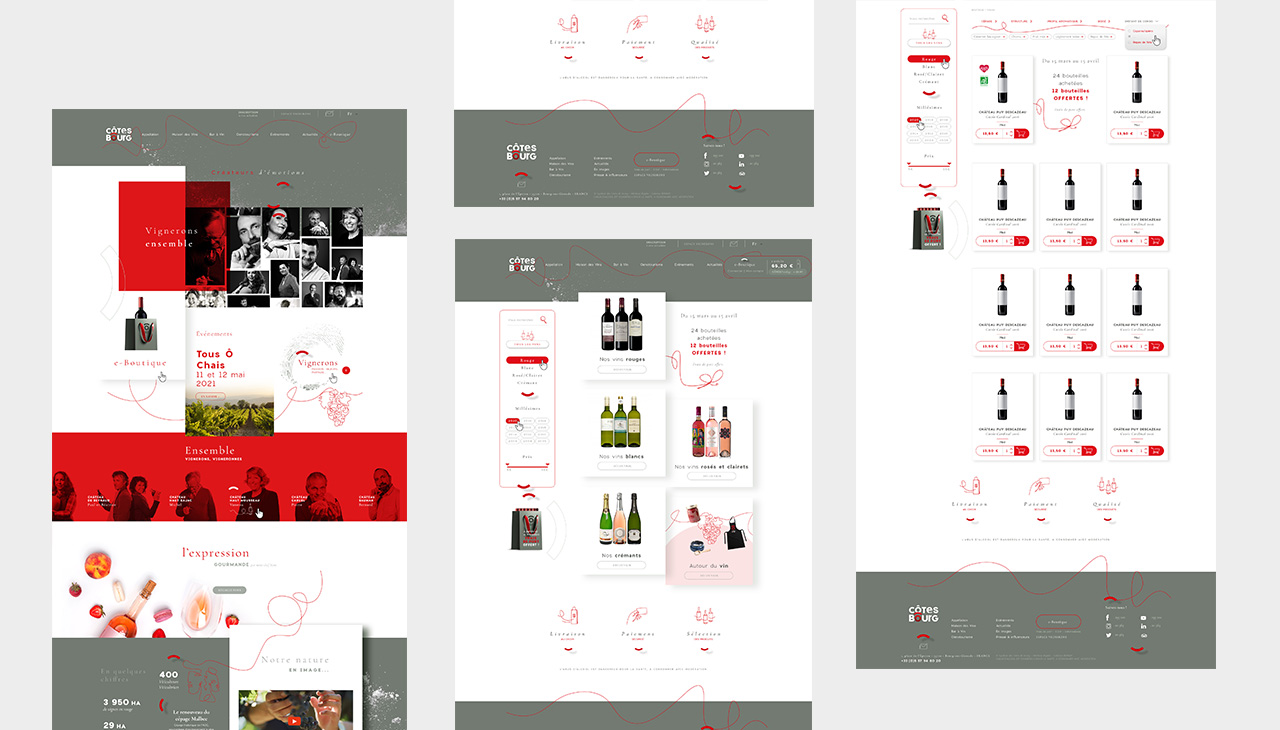 Côtes de Bourg - webdesign, développement, développement spécifique, référencement - agence bonbay conseils