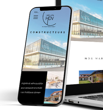 Groupe HDV - webdesign, développement, référencement, réalisé par bonbay agence de communication digitale et graphique à Bordeaux