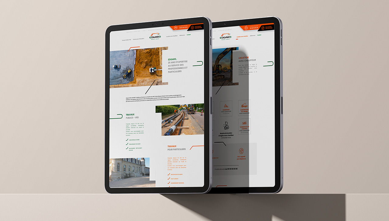 Edgard TP – Un site tous publics - webdesign, développement, SEO, logo - agence bonbay conseils