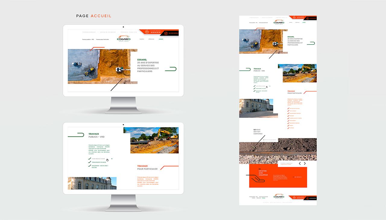 Edgard TP – Un site tous publics - webdesign, développement, SEO, logo - agence bonbay conseils