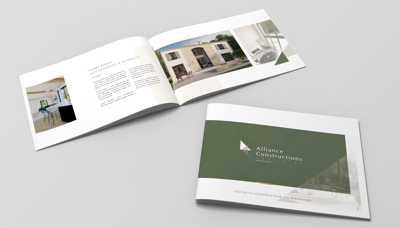 Alliance Constructions Aquitaine - branding, logo, plaquette, web - agence bonbay conseils