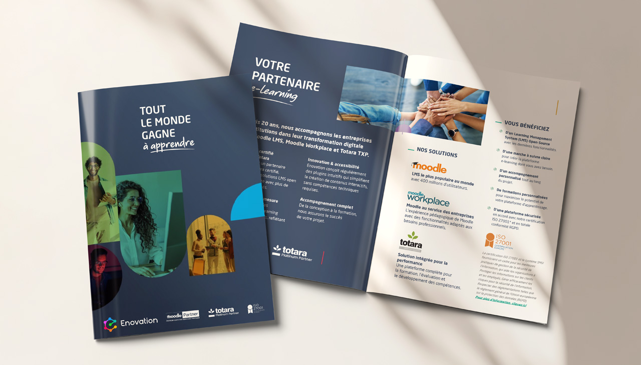 Brochure Enovation - print, digital, plaquette - agence bonbay conseils