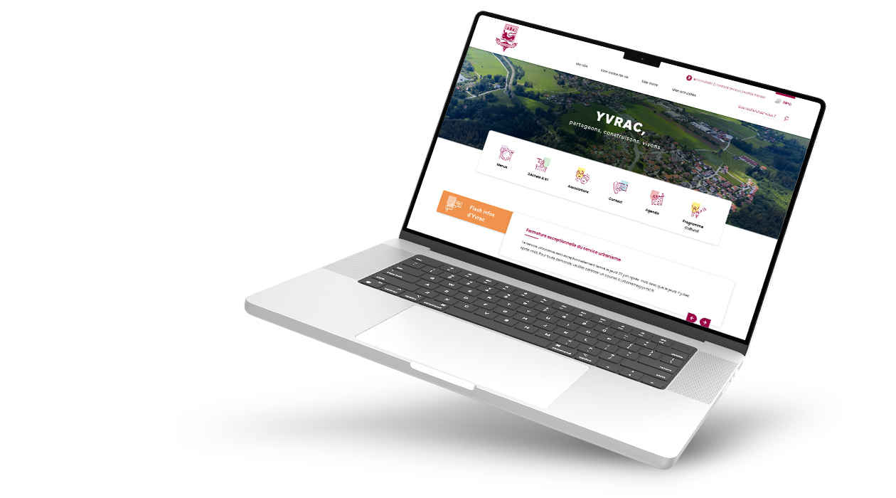 Mairie Yvrac - webdesign, développement, site internet, réalisé par bonbay