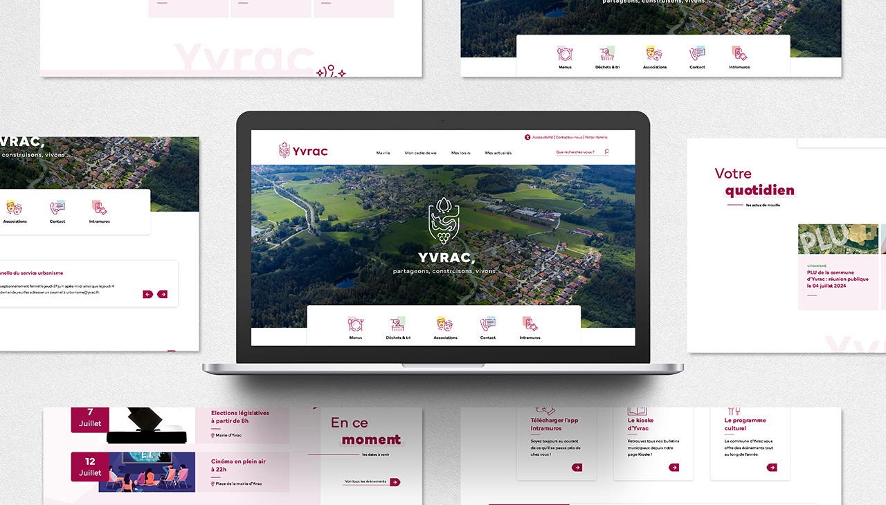 Mairie Yvrac - webdesign, développement, site internet - agence bonbay conseils