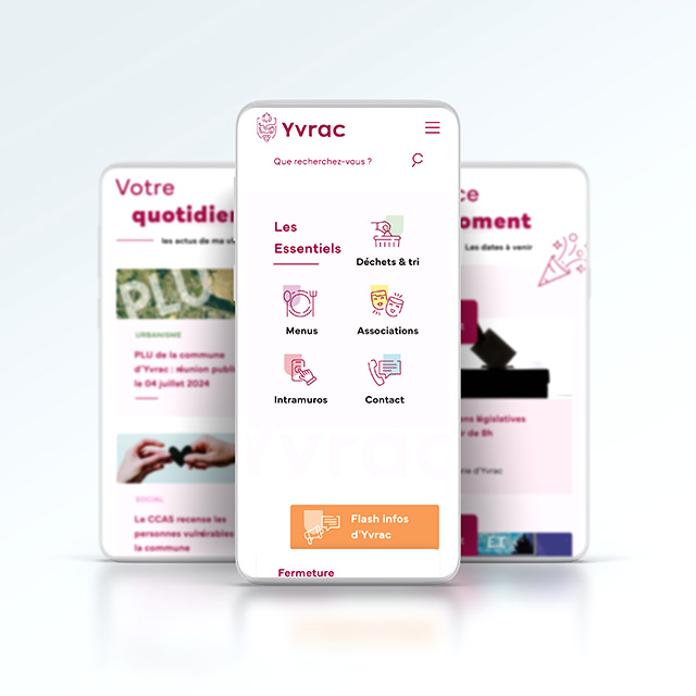 Mairie Yvrac - webdesign, développement, site internet - agence bonbay conseils