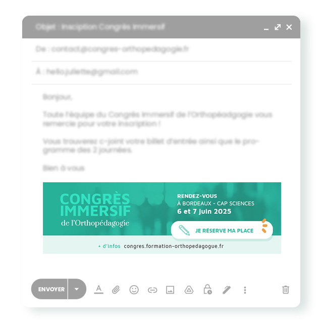 Congrès Immersif en Orthopédagogie - Identité visuelle, Kakémonos, Webdesign, PowerPoint, Signature mail, Développement, SEO - agence bonbay conseils