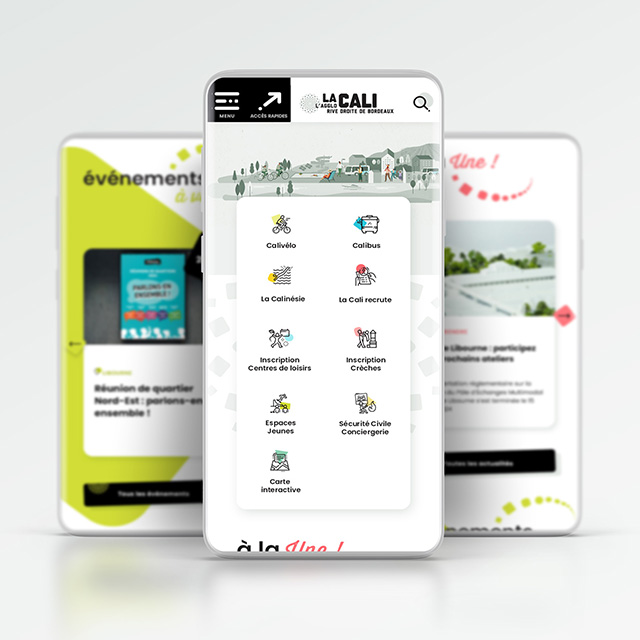 La Cali, l&rsquo;Agglo Rive Droite de Bordeaux - UX/U, Design graphique, Développement, SEO - agence bonbay conseils
