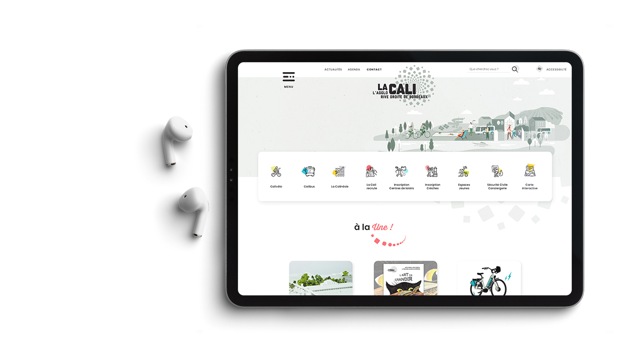 La Cali, l&rsquo;Agglo Rive Droite de Bordeaux - UX/U, Design graphique, Développement, SEO, réalisé par bonbay