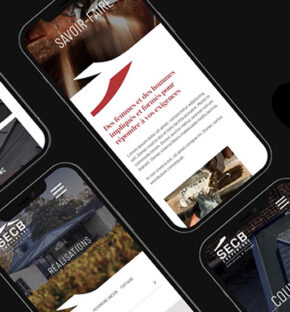 SECB Couverture - UX/U, Design graphique, Développement, SEO, Accompagnement stratégie digitale, réalisé par bonbay agence de communication digitale et graphique à Bordeaux