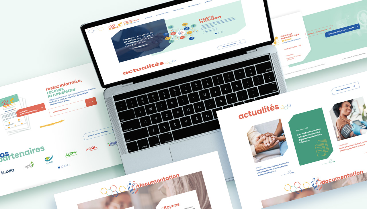 Plateforme de Première Ligne Wallonne - UX/UI, design graphique, developpement, SEO - agence bonbay conseils