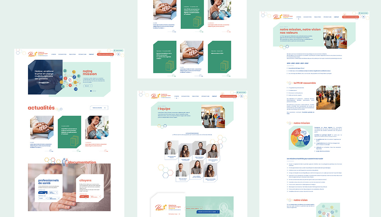 Plateforme de Première Ligne Wallonne - UX/UI, design graphique, developpement, SEO - agence bonbay conseils